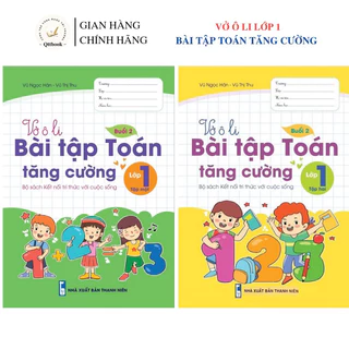 Sách - [ Lớp 1 - kết nối tri thức ] - Vở ô li bài tập Toán tăng cường lớp 1 tập 1, tập 2