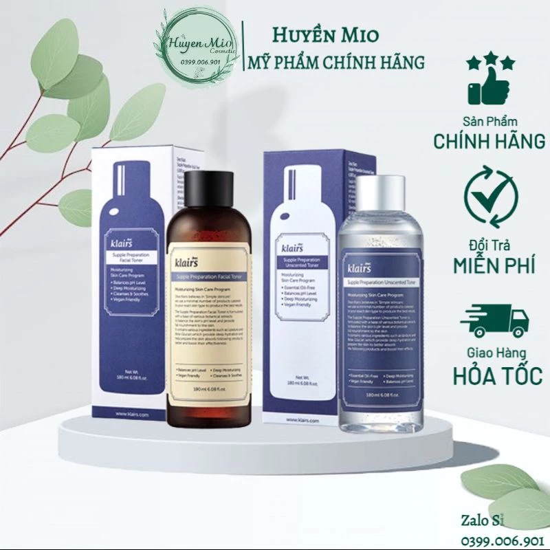 Nước Hoa Hồng Klairs / Nước Hoa Hồng Klairs Supple Preparation Toner-huyenmio