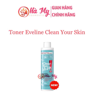 Toner Eveline Clean Your Skin làm sạch sâu, giảm mụn & thâm 225ml