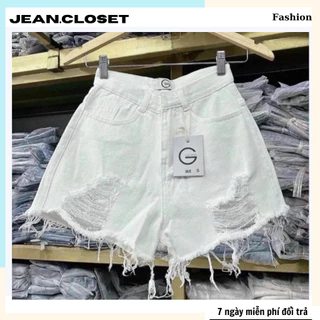 Quần Short đùi bò nữ, Quần short jean nữ rách Phong cách hàn quốc dễ phối đồ JEAN.CLOSET