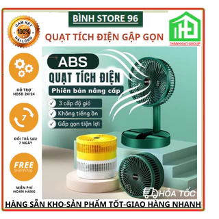 Quạt Super Fan Tích Điện Mini Gập Gọn Để Bàn 3 Cấp Độ Gió Siêu Mát Siêu Tiện Lợi