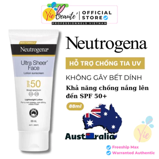 Kem chống nắng Neutrogena Ultra Sheer Face - Kem chống nắng dành cho mặt SPF 50/50+