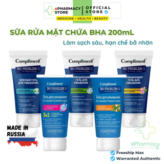 Gel Rửa Mặt Compliment No Problem Salicylic Acid giảm mụn & làm sạch sâu 200mL