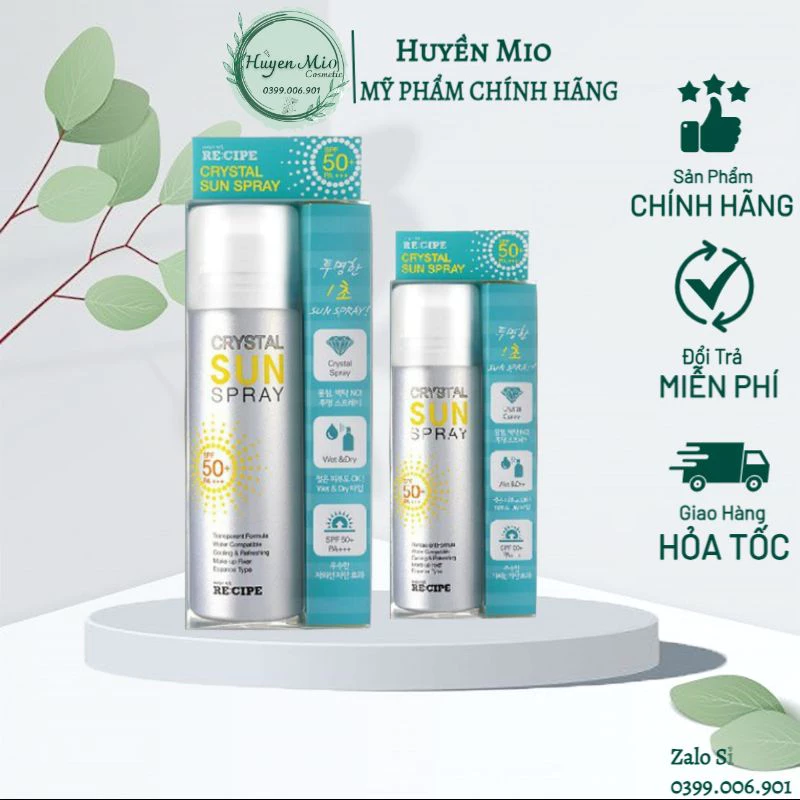 Xịt chống nắng Crystal Sun Spray SPF50+ PA+++ Hàn Quốc-huyenmio