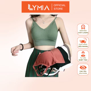 Áo lót nữ bra LYMIA  khoét lưng chữ U cotton gân tăm sexy BR67