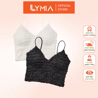 Áo Lót Bra Nữ Hai Dây LYMIA BR15 Ren Nổi Dáng Croptop Kèm Mút Nâng Ngực Cao Cấp