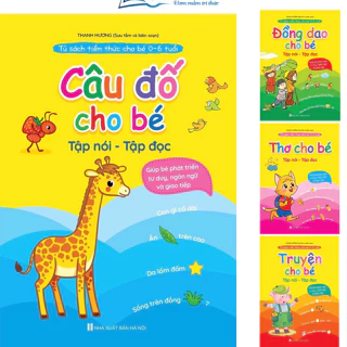 Sách - Bộ 4 cuốn Đồng Dao - Thơ - Truyện - Câu Đố Cho Bé 0-6 tuổi giúp bé phát triển tư duy, ngôn ngữ và giao tiếp