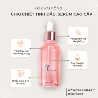 THỦY TINH DÀY - Chai Bóp giọt Serum 10ml 15ml 20ml 30ml cao cấp Rose Gold Tinh dầu Dưỡng Da BGH