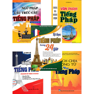 Sách - Combo Sách Học Tiếng Pháp Cho Người Mới Bắt Đầu + Tự Học Tiếng Pháp Trong 24 Giờ (Bộ 5 Cuốn)