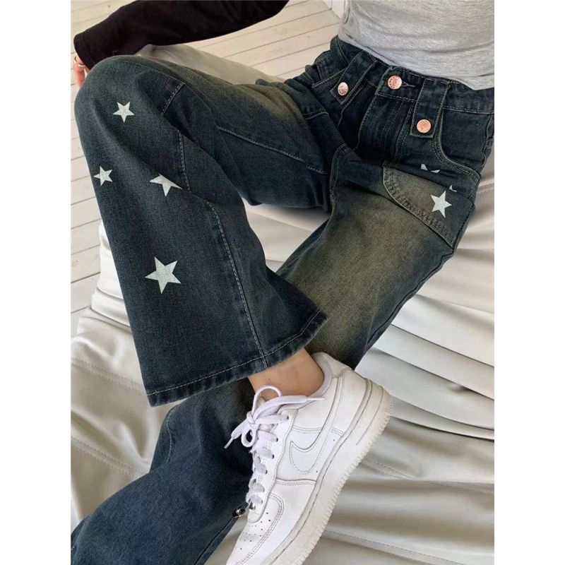 Quần Jeans ống rộng Star kiểu dáng mới phong cách Hàn Quốc NewArriva
