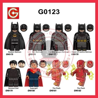 G0123 DC Universe super heroes minifigures Mô hình lắp ráp các nhân vật siêu anh hùng Batman Flash supergirl general Zod