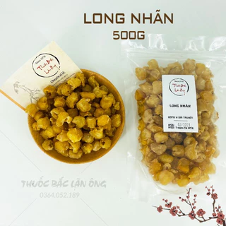 Long nhãn khô Hưng Yên 500g, thơm, dẻo, không tẩm đường, dùng nấu chè, pha trà, chưng yến, hầm canh, an thần, ngủ ngon