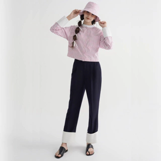 Quần ống đứng cạp cao Meemdy phối gấu trắng - Merin Trousers