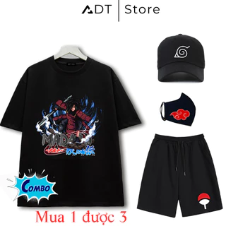 ADTStore x Combo Triệu Hồi - mua 1 được 3 Áo thun Naruto, áo thun anime in hình Naruto Sasuke Sakura