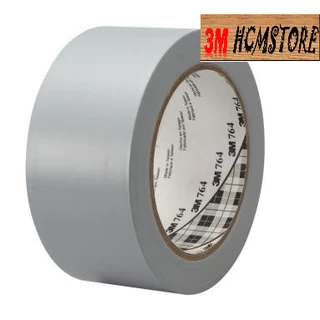 3M 764 MÀU XÁM khổ 50mm dài 33met - BĂNG KEO DÁN NỀN Vinyl CẢNH BÁO keo cao su bám dính tốt khó trầy khó rách