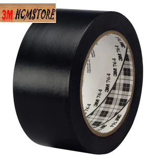 3M 764 MÀU ĐEN khổ 50mm dài 33met - BĂNG KEO DÁN NỀN Vinyl CẢNH BÁO keo cao su bám dính tốt khó trầy khó rách