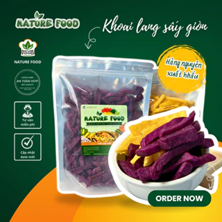 Khoai lang cọng sấy giòn Nature Food hàng xuất khẩu nguyên cọng không đường giòn ngọt tự nhiên