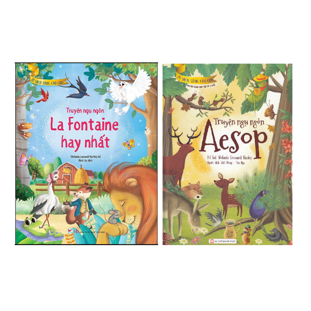 Sách - Combo 2 cuốn Truyện Ngụ Ngôn Aesop + Truyện Ngụ Ngôn La Fontaine Hay Nhất