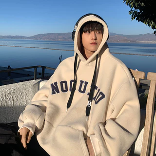 Áo hoodie nam form rộng có mũ 2 lớp, áo khoác nam NOCUTIO màu Basic thời trang Ulzzang Hàn Quốc mùa đông mặc đi học