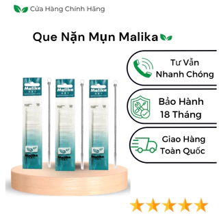 Cây Que Nặn Mụn Malika Hàng Chuẩn Loại 1 Chăm Sóc Da Mụn Trong Spa, Thẩm Mỹ Viện