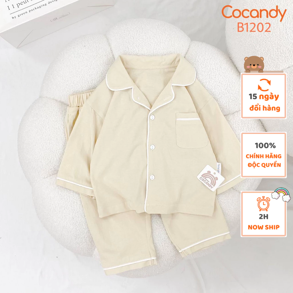 Bộ cho bé -Bộ pijama dài GHI, BE,HỒNG,NÂU cho bé của COCANDY mã B120