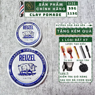 Sáp vuốt tóc Reuzel Clay Matte Pomade - 35g & 113g