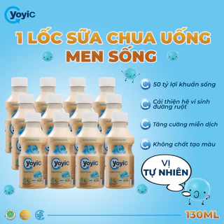 [16 chai] 2 Lốc Sữa Chua Uống YOYIC Men Sống Tự Nhiên - 50 Tỷ Lợi Khuẩn Hỗ Trợ Tiêu Hoá - 130ml