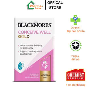 Bổ trứng Blackmores, tăng thụ thai blackmores Conceive Well Gold, 28 + 28 viên