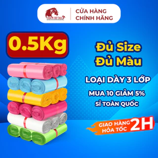 0.5Kg - Loại Dày 3 Lớp Siêu Dai Túi Gói Hàng Niêm Phong,Túi Niêm Phong Đóng Hàng HAPII RETAIL