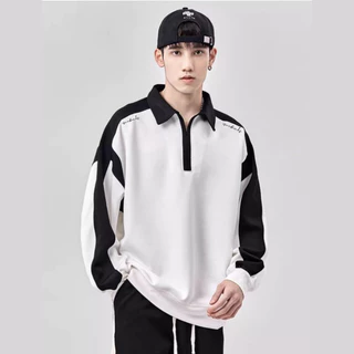 Áo Sweater Polo Nỉ Nam Nữ Dài Tay Unisex Tay Phối Viền Khóa Kéo Cổ Thời Trang Zenkonu TOP NAM 278V3