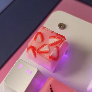 ✨Keycap dâu sữa ngọt ngào dễ thương dành cho phím cơ |  nút gắn bàn phím trang trí cao cấp | quà tặng | phụ kiện