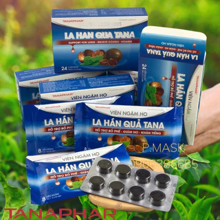 VIÊN NGẬM HO LA HÁN QUẢ CÓ ĐƯỜNG TANAPHAR làm ấm họng, giảm ho 24 VIÊN (hộp 3 vỉ x 8 viên)