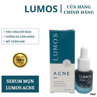 (Mẫu 2023) Serum Mụn LUMOS ACNE Chính Hãng Giúp Sạch Mụn, Làm Mờ Vết Thâm,Đều Màu Da,Se Khít Lỗ Chân Lông 5m