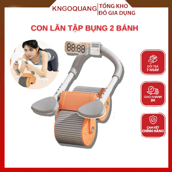 Con Lăn Tập Bụng Trợ Lực 2 Bánh Thế Hệ Mới Chất Liệu Cao Cấp Giảm Mỡ Bụng Hiệu Quả, Bánh Xe Tập Bụng