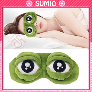 Băng đô rửa mặt cài tóc hình ếch vải nhung co dãn 3D kiêm miếng bịt mắt cute ngộ nghĩnh cho nam và nữ Sumio_offical