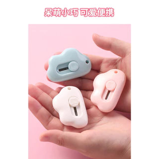 Dao rọc giấy mini đám mây cao cấp cute nhỏ gọn tiện ích, đồ dùng học tập dễ thương văn phòng phẩm