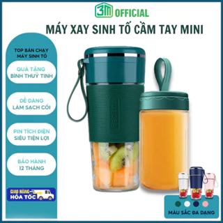 Máy xay sinh tố mini JUICER Xay Thịt Đá Viên Sạc USB Tiện Lợi Máy Ép Trái Cây Gia Đình Cầm Tay Mini Đa Năng BH 12 tháng