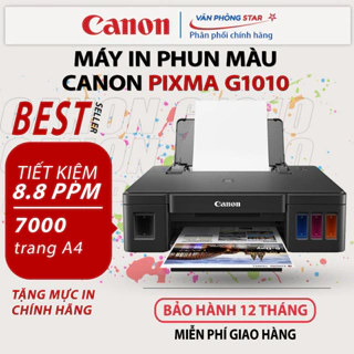 Máy In Phun Màu Canon PIXMA G1010/G1020 kèm mực chính hãng bảo hành Canon 12 tháng mới 100%.  Vanphongstar