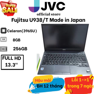 Laptop nhẹ nhất thế giới FUJITSU U938/T made in japan (700gr) Celeron (3965u) Ram8GB/ SSD256 Pin90%