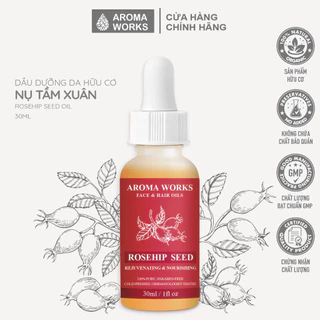 Dầu Nụ Tầm Xuân Aroma Works Rosehip Seed Face & Hair Oil dưỡng da, cấp ẩm, xóa mờ nếp nhăn