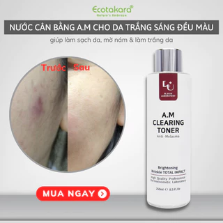 [Date 18/10/2024] Toner trắng da mờ nám A.M Clearing Toner (Anti-Melasma) (250ml) (Có tem phụ nhập khẩu chính hãng)