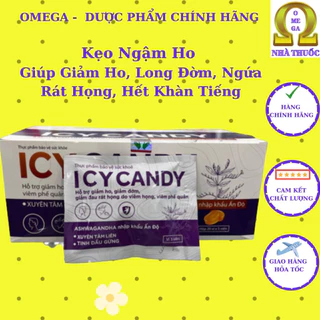 1 Hộp Kẹo ngậm Ho ICY CANDY [20 Vỉ x 5 viên] - Giúp Giảm Ho, Giảm Đờm, Đau Rát Họng Hiệu Quả