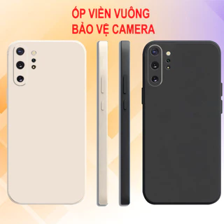 Ốp lưng Samsung Note 10 / Note 10 Plus / Note 10+ tpu dẻo cạnh vuông, viền vuông, bảo vệ camera siêu bền bỉ