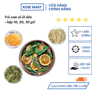 Trà cam sả lá dứa robimart giải nhiệt mùa hè - set hộp 10, 20, 30 gói