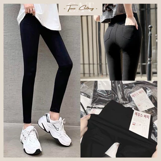 Quần Legging nữ xuất Hàn Tanii lưng cạp cao chất thun cotton dẻo co giãn 4 chiều form chuẩn đẹp ôm body cực tôn dáng