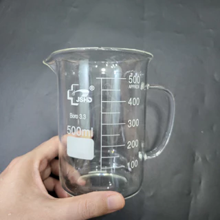 Cốc thủy tinh dày borosilicate có tay cầm chịu nhiệt độ cao 250ml 500ml 1000ml