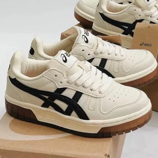 Giày Thể Thao Asics Court Mz Cream Black Gum Màu Kem Vạch Đen Phong Cách Vintage Phù Hợp Cả Nam Và Nữ Clever Man Store