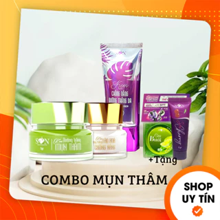 [Tặng quà] Combo Kem Face SON Mụn Thâm Trắng Xanh + Kem Chống Nắng SON Nguyễn Tiên Miền Tây