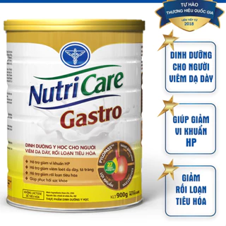 Sữa bột Nutricare Gastro dinh dưỡng y học cho người viêm dạ dày lon 900g [Date T3/2029]