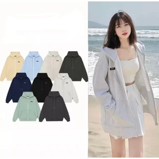 Áo Khoác Hoodie Zip Mũ 2 Lớp Form Rộng Unisex Oversize